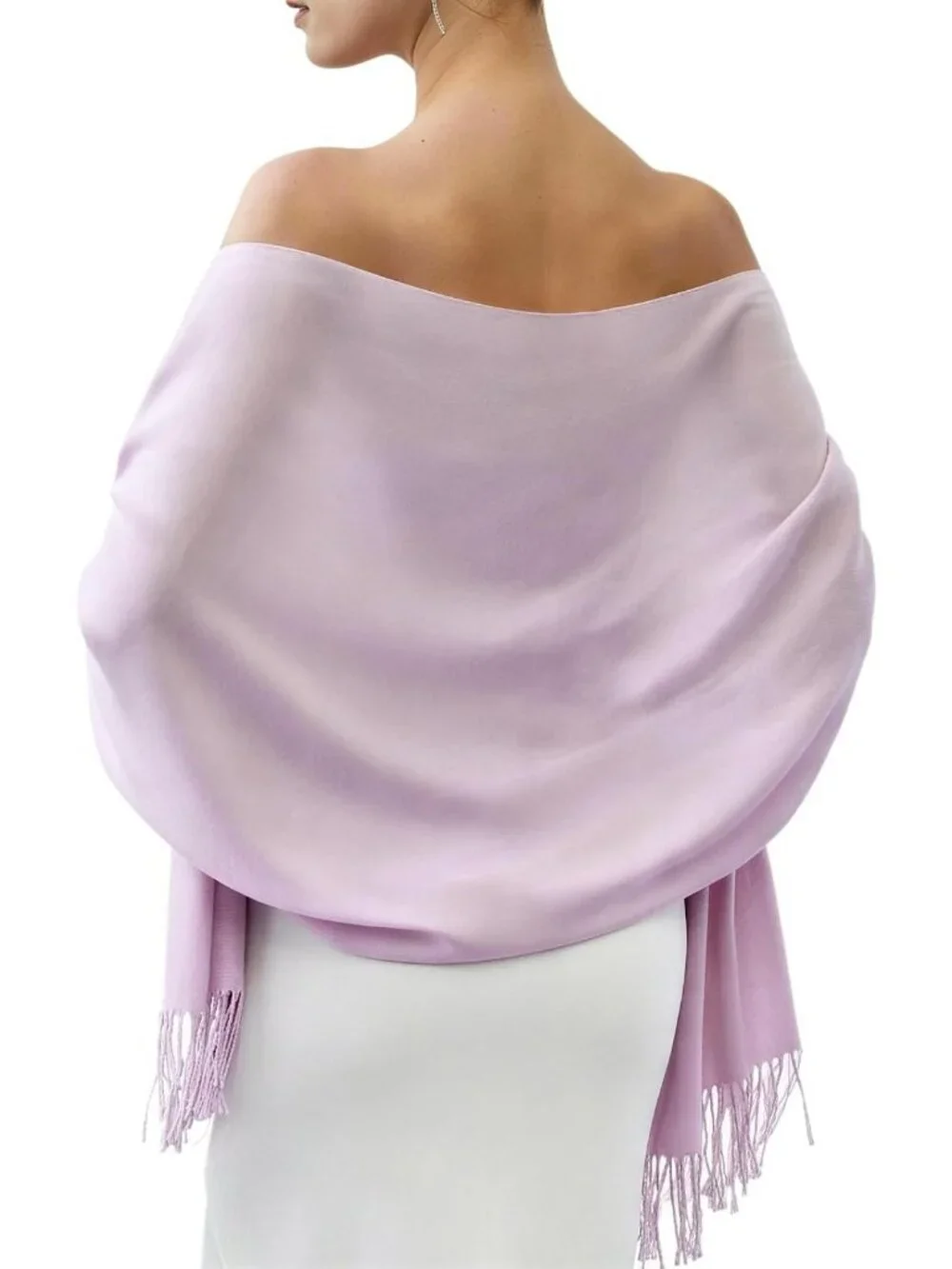 Cozy Cashmere Feel Shawl Wrap Blanket Scarf for Weddings & Special Occasions
